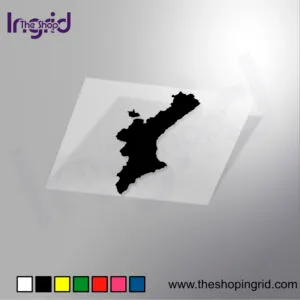 Pegatina Comunidad Valenciana en vinilo decorativo personalizada – TheShopIngrid