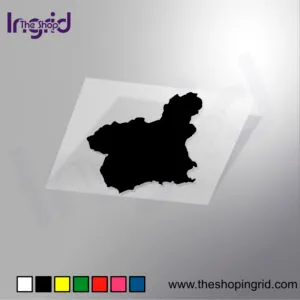 Pegatina vinilo Murcia con silueta del mapa – TheShopIngrid