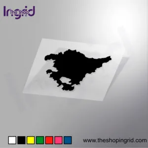 Pegatina vinilo País Vasco con silueta del mapa – TheShopIngrid