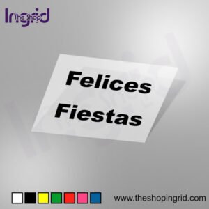 Pegatina Personalizada Felices Fiestas