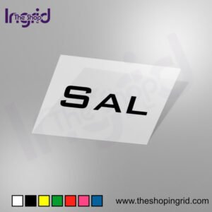 Vinilo personalizado "Sal", ideal para personalizar y decorar la cocina de forma práctica y elegante.