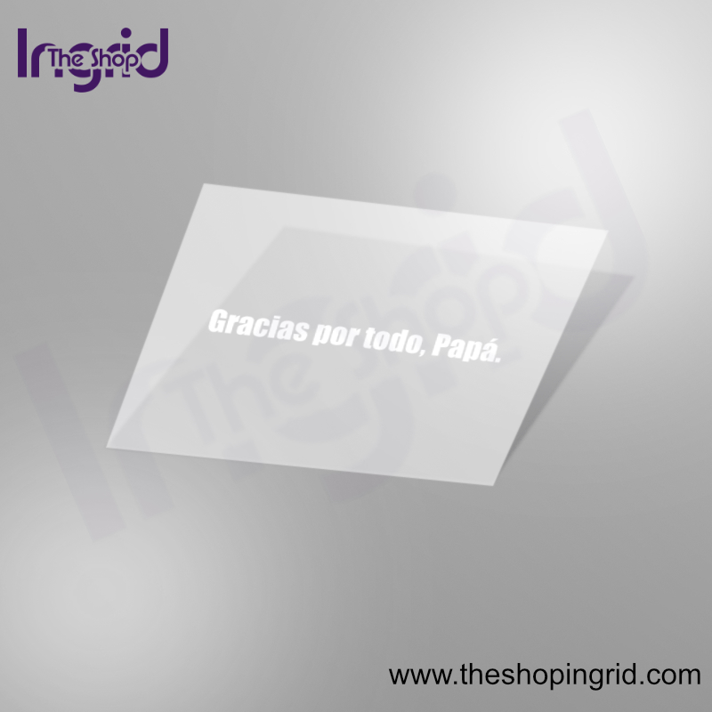 Pegatina de vinilo "Gracias por todo Papá", ideal para regalos y detalles personalizados.