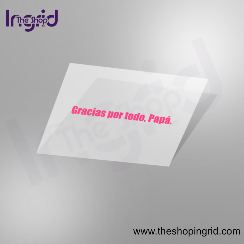 Pegatina de vinilo "Gracias por todo Papá", ideal para regalos y detalles personalizados.