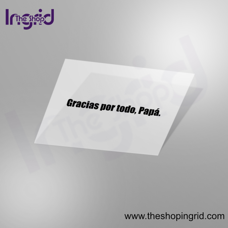 Pegatina de vinilo "Gracias por todo Papá", ideal para regalos y detalles personalizados.