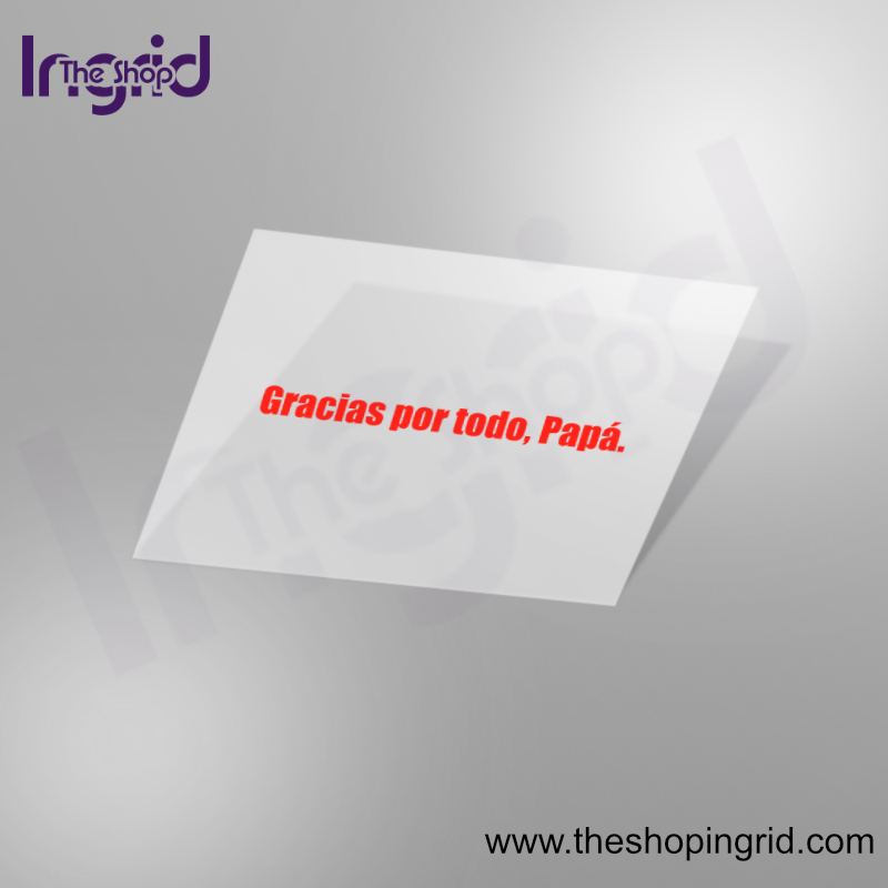 Pegatina de vinilo "Gracias por todo Papá", ideal para regalos y detalles personalizados.
