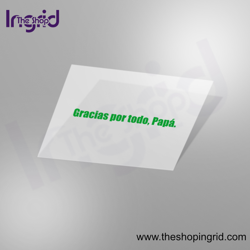 Pegatina de vinilo "Gracias por todo Papá", ideal para regalos y detalles personalizados.